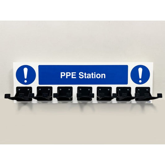 PPE Station - Miscellaneous - 7 Hooks on 540x160mm 10mm foam pvc (5982)