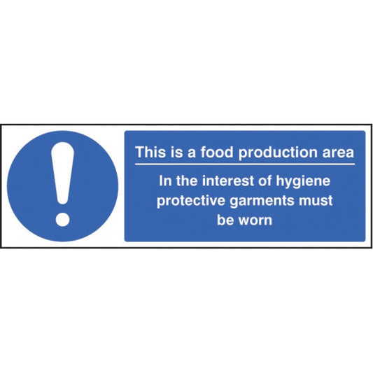 Food production area PPE garments must be worn (5605)