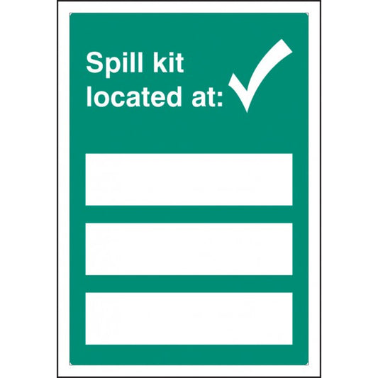 Spill kit located at adapt-a-sign 215x310mm (6091)