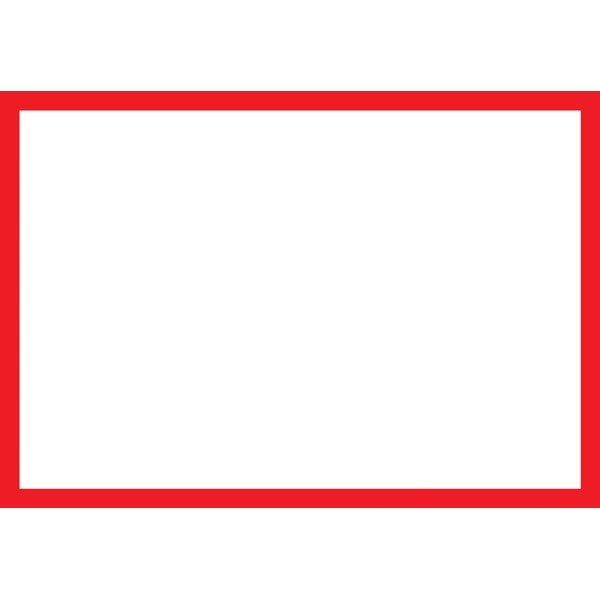 Blank Adapt-a-sign - Red Border 215x310mm (6191)