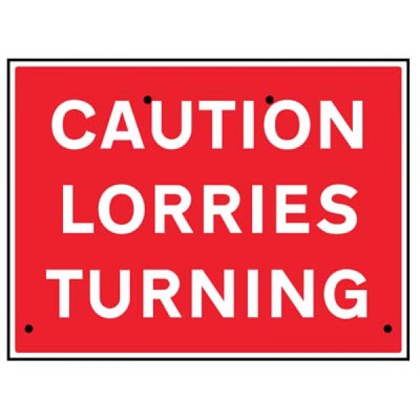 Caution lorries turning