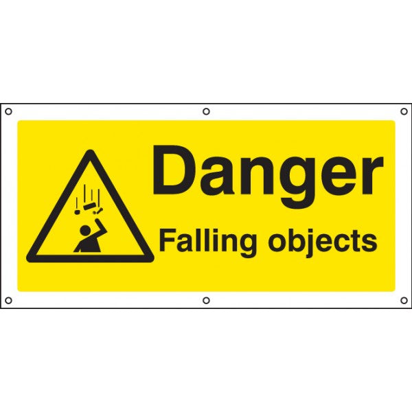 Danger falling objects banner c/w eyelets (6456)