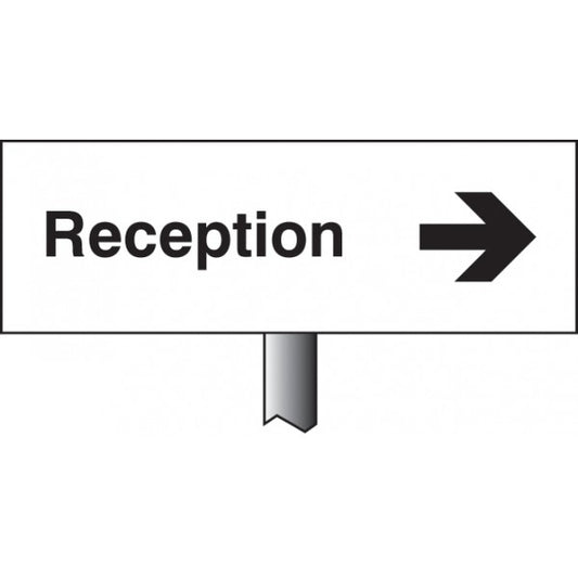 Reception right verge sign 450x150mm (post 800mm) (6539)