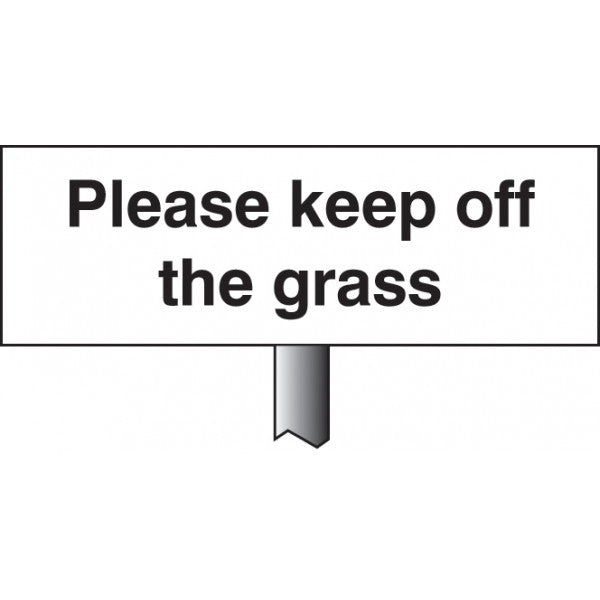Please keep off the grass verge sign 450x150mm (post 800mm) (6542)
