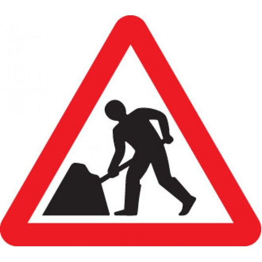 Men at work fold up 600mm triangle sign (6556)