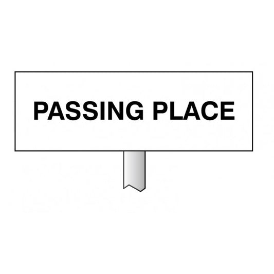 Verge sign - Passing place 450x150mm (post 800mm) (6591)