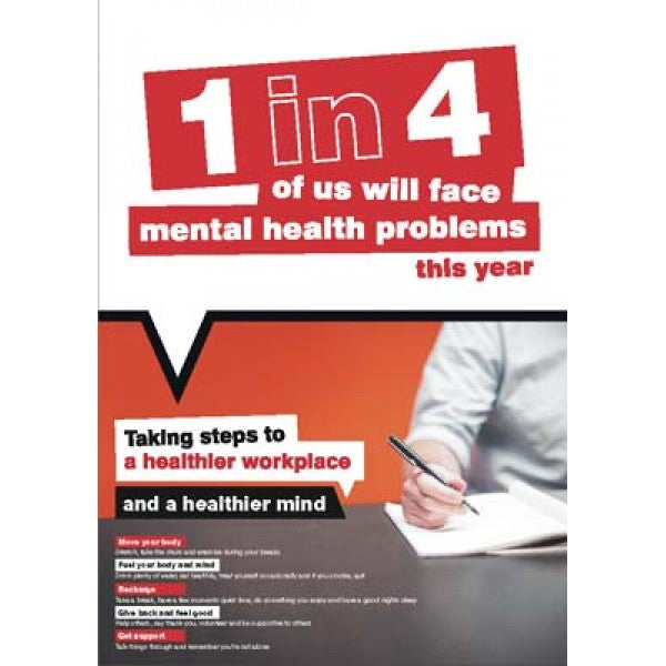 Workplace Well-Being Taking steps to a healthier workplace poster 420x594mm synthetic paper (7100)