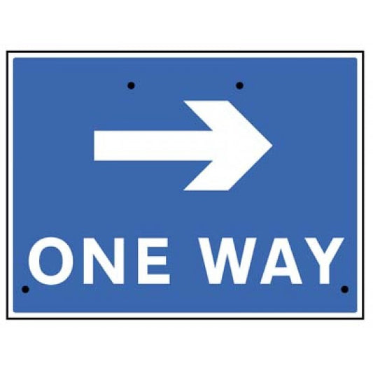 One way arrow right, 600x450mm Re-Flex Sign (3mm reflective polypropylene) (7508)