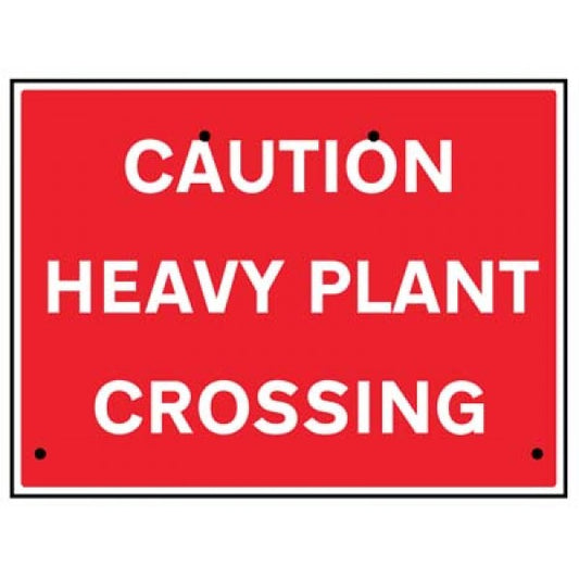 Caution heavy plant crossing, 600x450mm Re-Flex Sign (3mm reflective polypropylene) (7526)