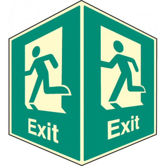 Exit - projecting sign photoluminescent (8007)