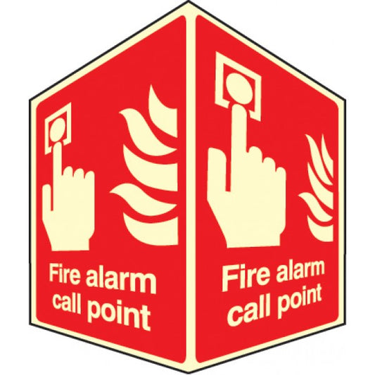 Fire alarm call point - projecting sign photoluminescent (8009)