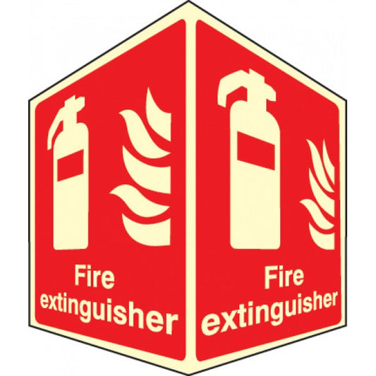 Fire extinguisher - projecting sign photoluminescent (8011)