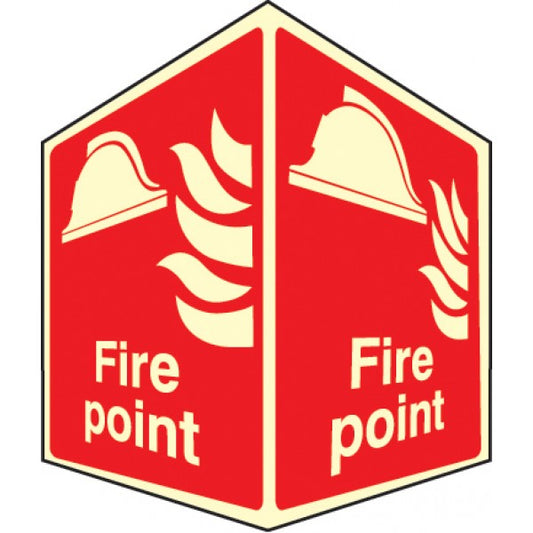 Fire point - projecting sign photoluminescent (8013)