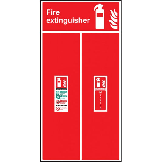 Fire extinguisher location board - CO2 (8017)