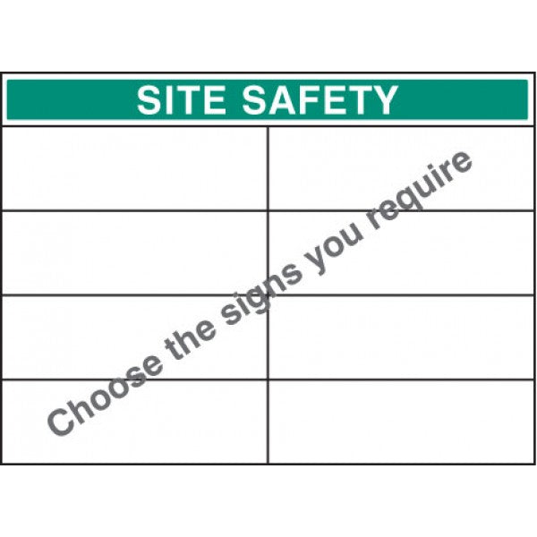 Standard bespoke site safety board 900x1200mm (8048)
