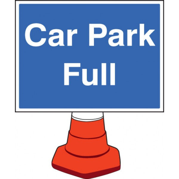 Car park full cone sign 600x450mm (8086)