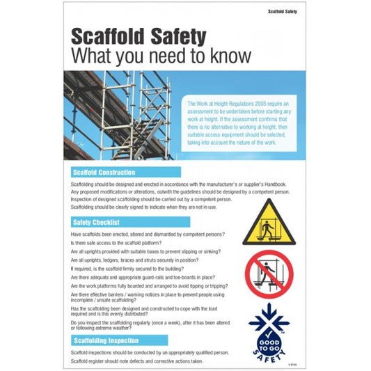 Scaffold safety poster (8132)