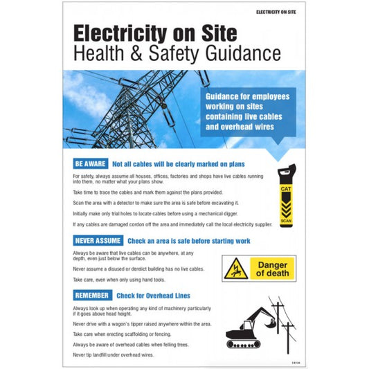 Electricity on site poster (8134)