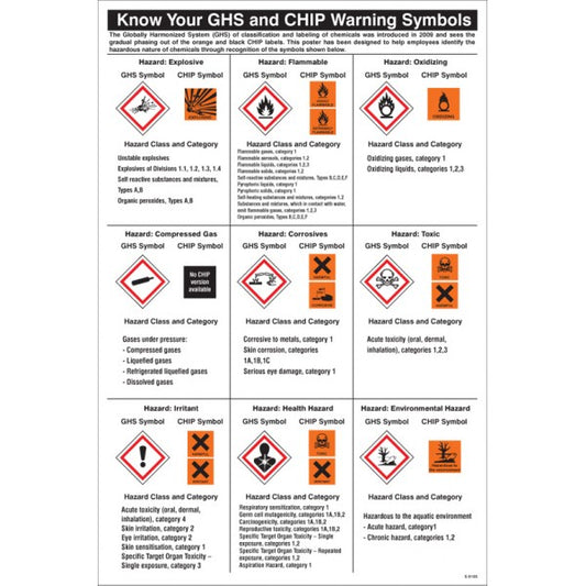 GHS Symbols Guidance Poster (8165)