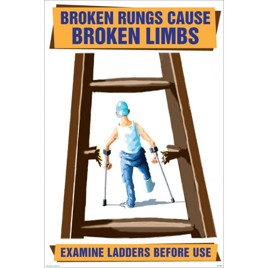 Broken rungs cause broken limbs 510x760mm synthetic paper (8190)