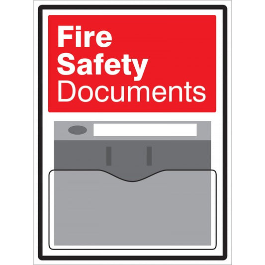 Fire Safety Document Holder on 10mm Foam PVC 440x600mm (8213)
