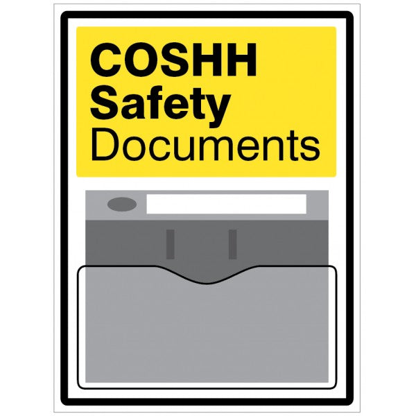 COSHH Safety Document Holder on 10mm Foam PVC 440x600mm (8214)