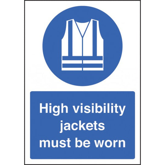 High visibility jackets must be worn - A4 rp (8382)