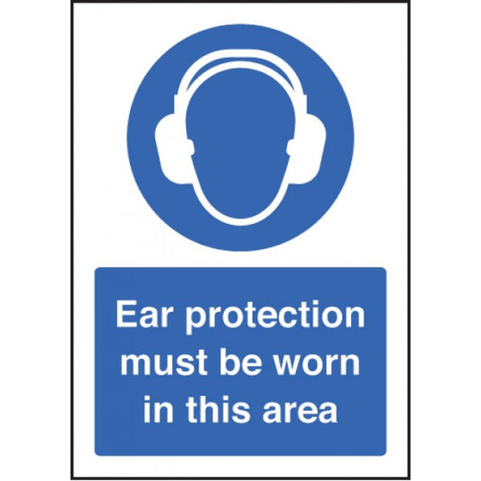 Ear protection must be worn - A5 rp (8398)