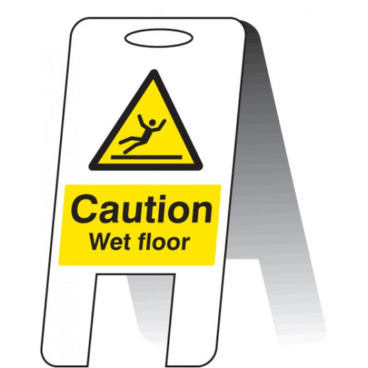 Caution wet floor (self standing folding sign) (8501)