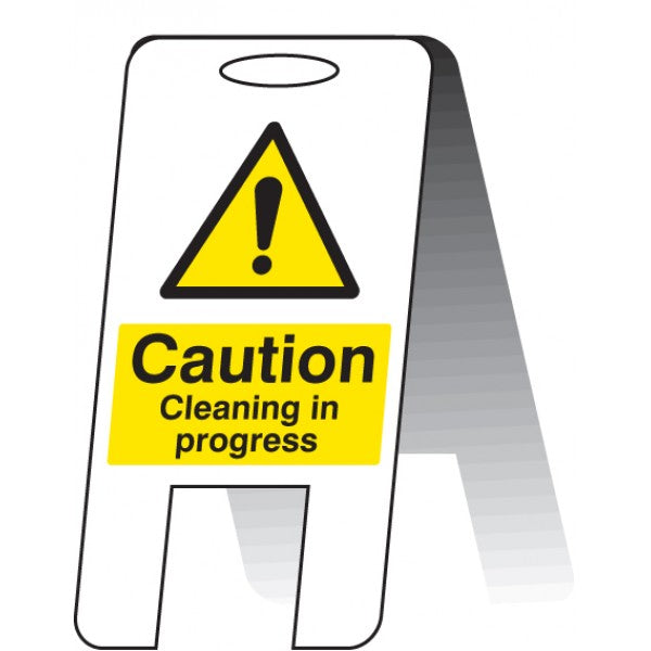 Caution cleaning in progress (self standing folding sign) (8503)