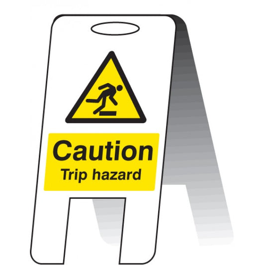 Caution trip hazard (self standing folding sign) (8514)