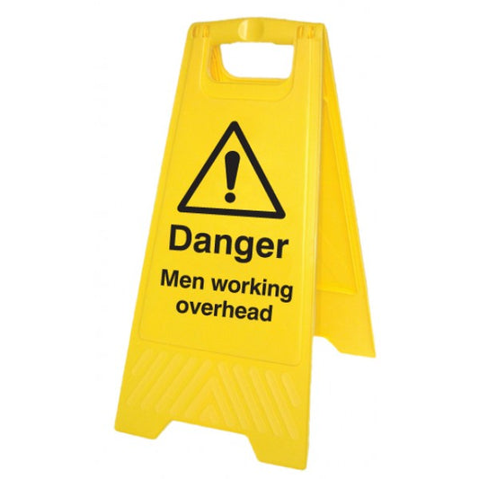 Danger men working overhead (free-standing floor sign) (8518)