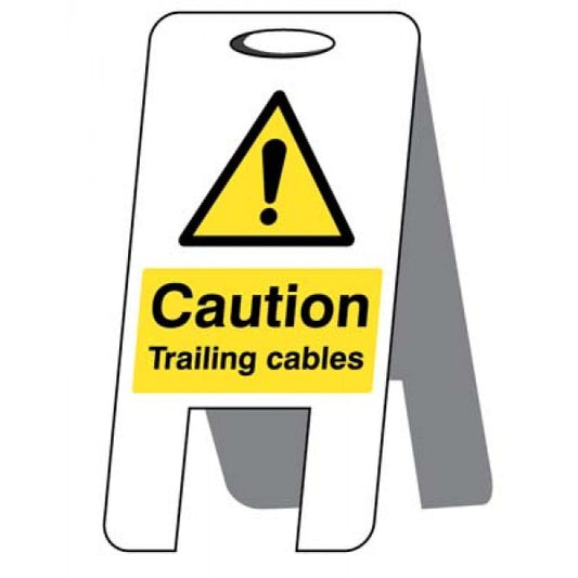 Caution trailing cables (self standing folding sign) (8542)