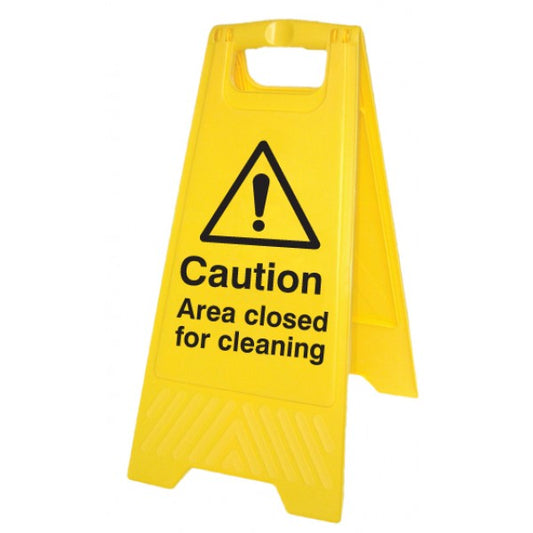 Caution area closed for cleaning (free-standing floor sign) (8546)