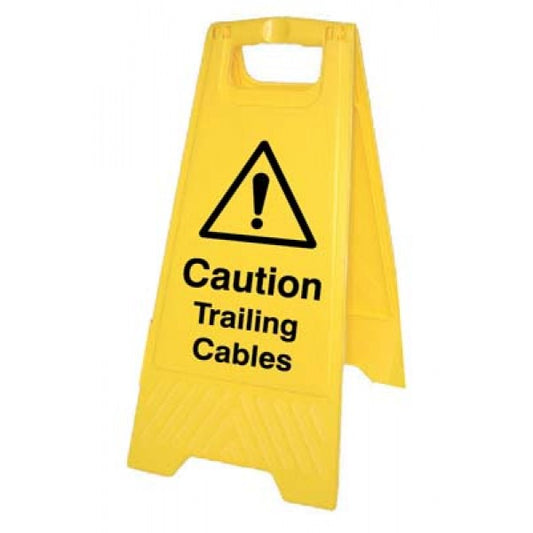 Caution trailing cables (free-standing floor sign) (8548)