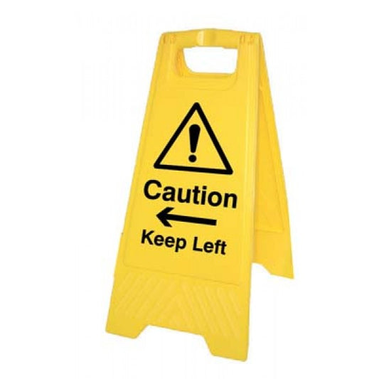 Caution Keep left/right (free-standing floor sign) (8549)