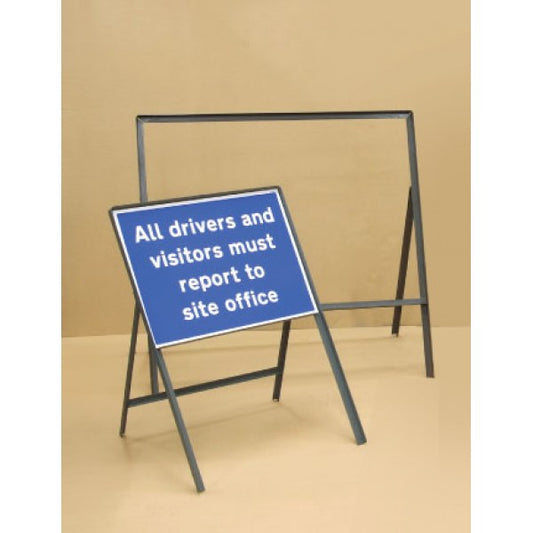 Road sign frame double sided 600x450mm - 300mm legs (8550)