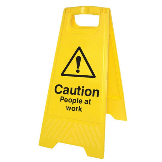 Caution people at work (free-standing floor sign) (8557)