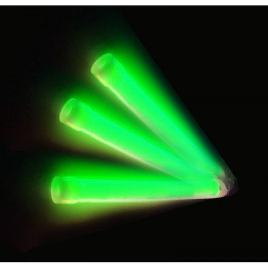 150mm Glowsticks (green) 12 hour glow - Pack of 10 (8586)