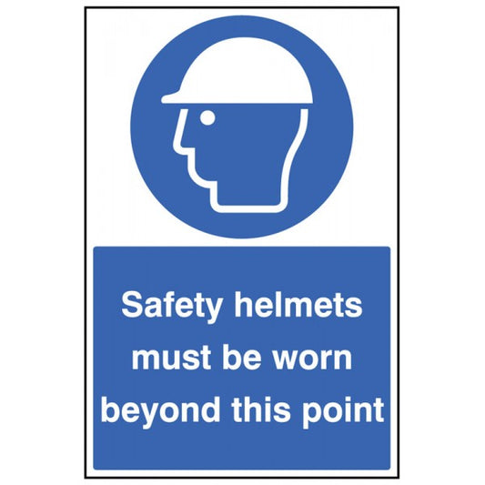 Safety helmets must be worn floor graphic 400x600mm (8730)