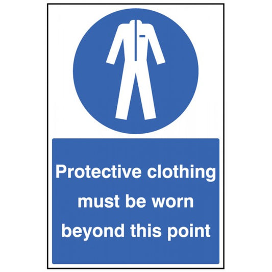 Protective clothing must be worn floor graphic 400x600mm (8733)