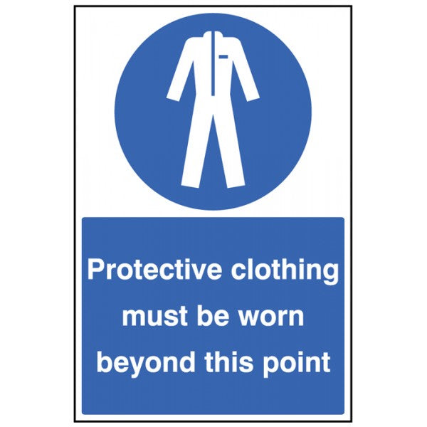 Protective clothing must be worn floor graphic 400x600mm (8733)