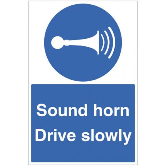 Sound horn drive slowly floor graphic 400x600mm (8736)