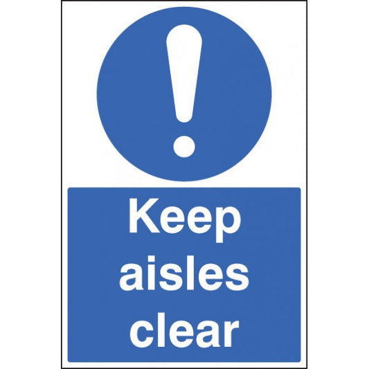Keep aisles clear floor graphic 400x600mm (8821)