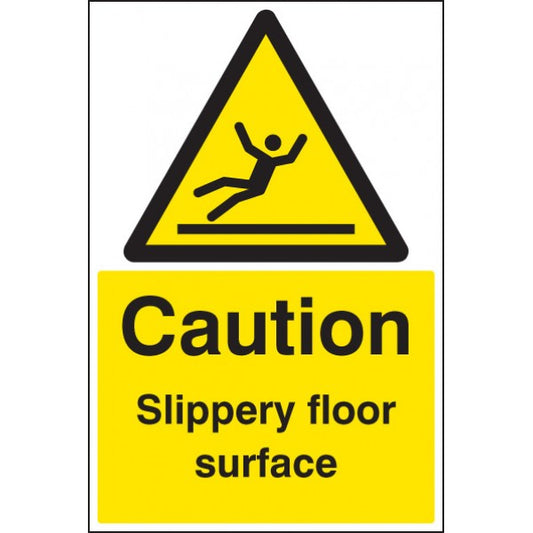 Caution slippery surface floor graphic 400x600mm (8824)