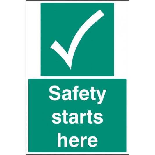 Safety starts here floor graphic 400x600mm (8825)