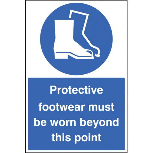 Protective footwear must be worn floor graphic 400x600mm (8828)
