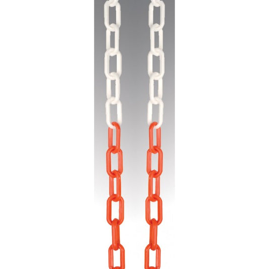 Chain 6mm red & white 10m length polyethylene (9041)