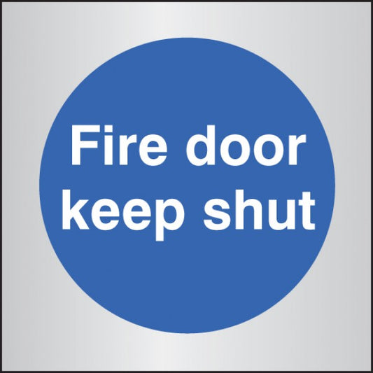 Fire door keep shut 70x70mm aluminium (9075)