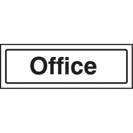 Office visual impact sign 5mm acrylic sign 450x150mm c/w stand off locators (9191)